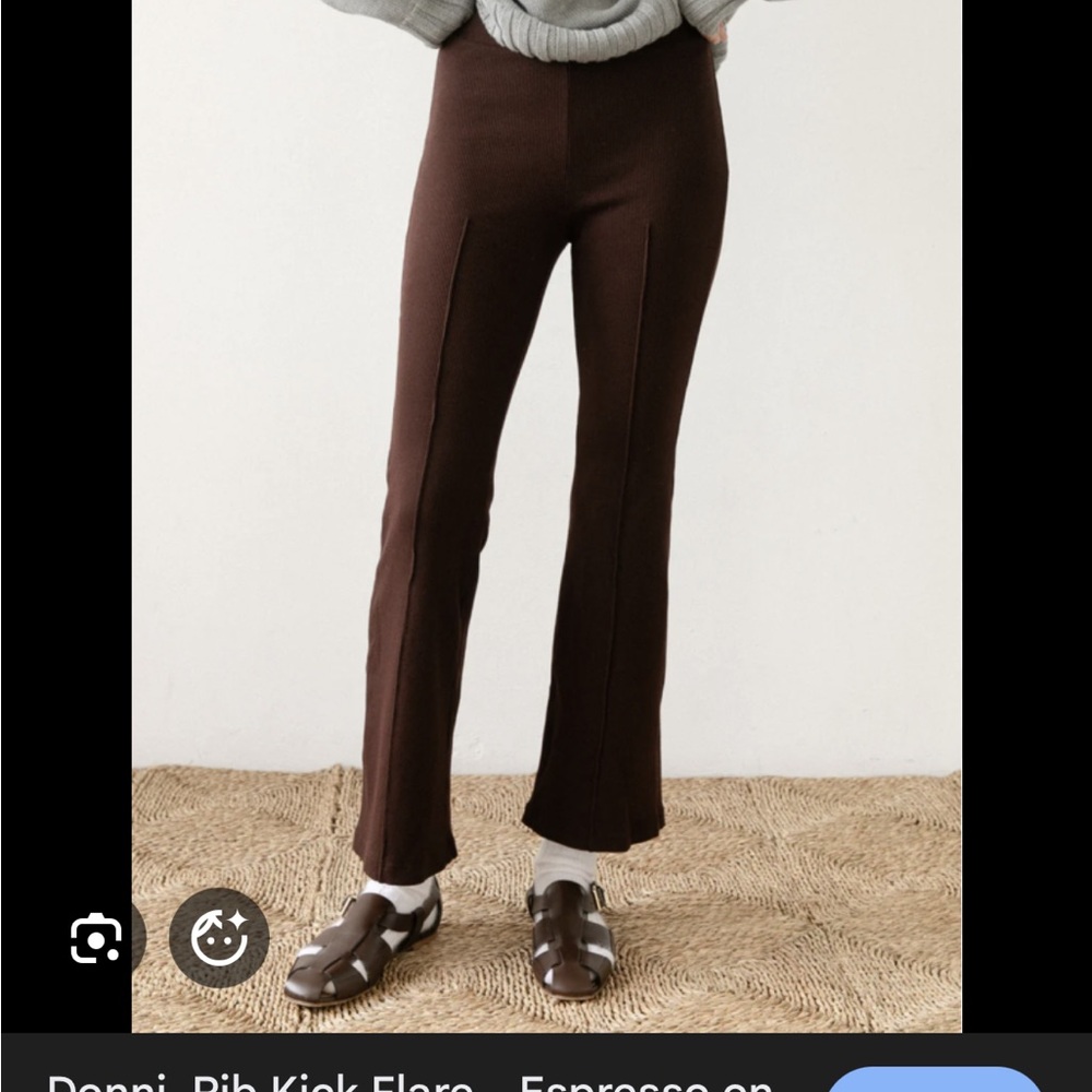 DONNI. Rib kick flare in espresso